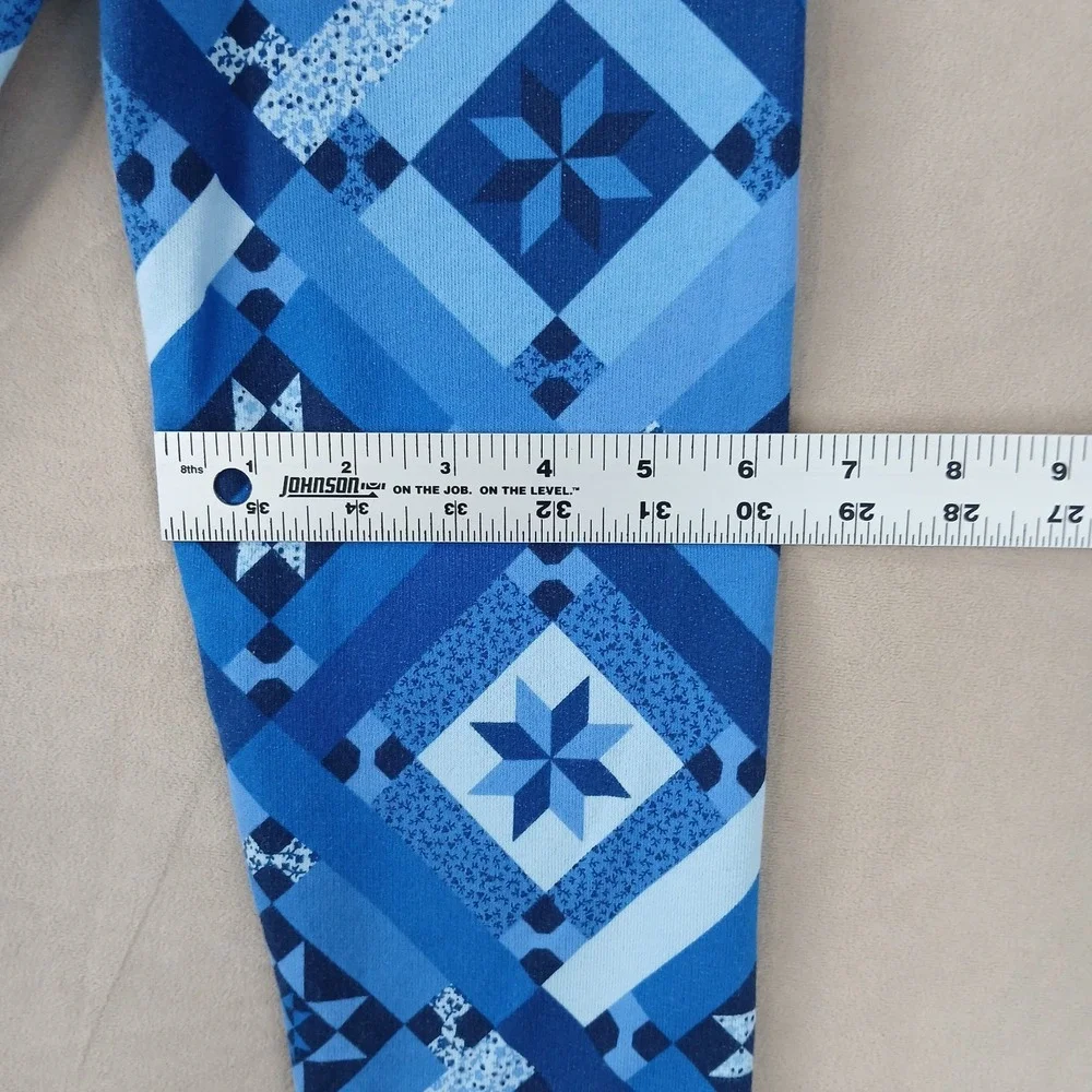 Lands End Medium 10-12‎ Womens Sweatshirt Serious Sweats Geometric 20x26
